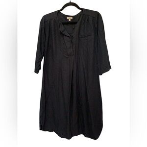 AND India Charcoal Rayon Shirtdress